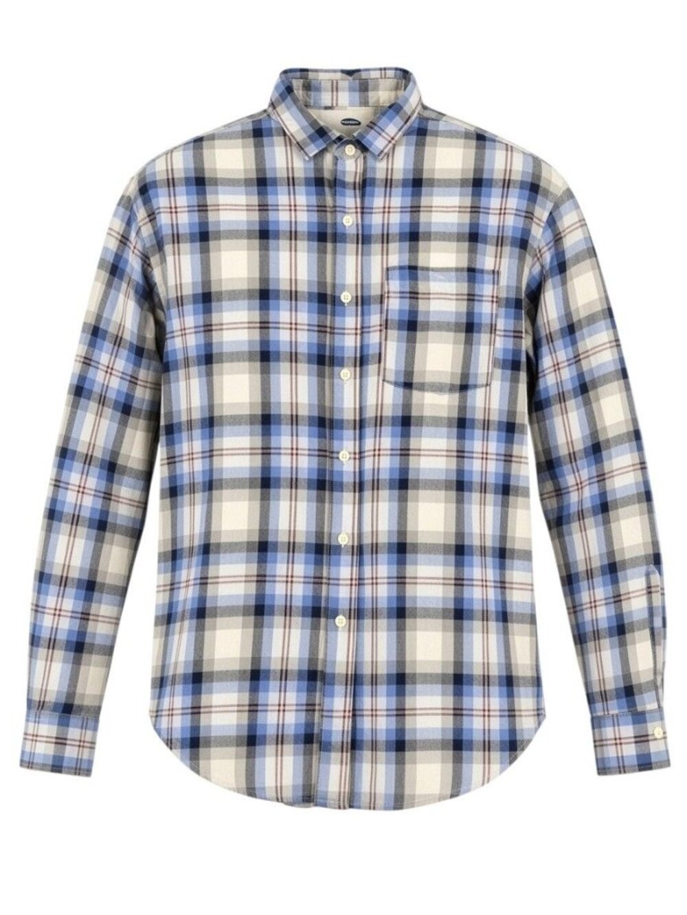 Old Navy Womens Blue & White Plaid Boyfriend Button-Up Long Sleeve Shirt S